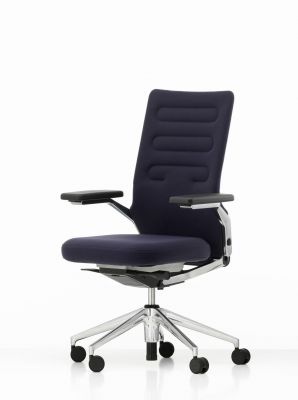 AC5 Work Bürostuhl von Vitra in Blau, ergonomischer Drehstuhl mit Armlehnen und Rollen.